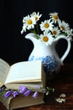 Books and flowers