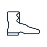 Boot icon vector isolated on white background, Boot sign stock illustration Boot icon vector isolated on white background, Boot sign stock illustration