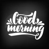 Bordbord het van letters voorzien goedemorgen stock illustratie Bordbord het van letters voorzien goedemorgen stock illustratie