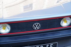 Volkswagen golf mk 1 front VW brand text and logo sign mark one rabbit car grill german