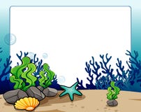 Border design with underwater scene royalty free illustration Border design with underwater scene royalty free illustration