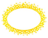 Bordo o marchio ovale delle stelle dell'oro illustrazione di stock Bordo o marchio ovale delle stelle dell'oro illustrazione di stock