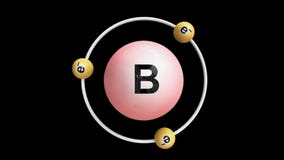 Boron with electron shell structure