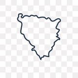 Bosnia and Herzegovina map vector icon isolated on transparent b royalty free illustration Bosnia and Herzegovina map vector icon isolated on transparent b royalty free illustration