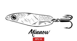 Bosquejo exhausto de la mano de los piscardos de los pescados en negro aislados en el fondo blanco Dibujo detallado del estilo de libre illustration Bosquejo exhausto de la mano de los piscardos de los pescados en negro aislados en el fondo blanco Dibujo detallado del estilo de libre illustration