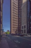 View of street and cars in downtown Boston stock images View of street and cars in downtown Boston stock images