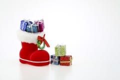 Botte de bas de Noël images libres de droits Botte de bas de Noël images libres de droits