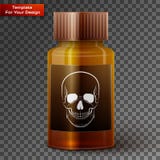Bottiglia della medicina con liquido tossico royalty illustrazione gratis Bottiglia della medicina con liquido tossico royalty illustrazione gratis