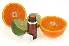 Bottle of citrus essential oil royalty free stock photos Bottle of citrus essential oil royalty free stock photos