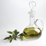 Bottle with fine olive oil