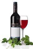 Bottle Of Red Wine With Wine Glass Royalty Free Stock Images Bottle Of Red Wine With Wine Glass Royalty Free Stock Images