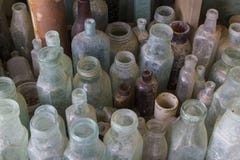 2 bottles old Arkivfoton