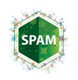 Bottone floreale di esagono di verde del modello delle piante dello Spam immagine stock Bottone floreale di esagono di verde del modello delle piante dello Spam immagine stock