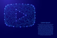 Bottone rotondo del riproduttore video nell'icona dello schermo della TV dal politico futuristico illustrazione di stock Bottone rotondo del riproduttore video nell'icona dello schermo della TV dal politico futuristico illustrazione di stock