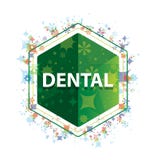Botón floral dental del hexágono del verde del modelo de las plantas libre illustration Botón floral dental del hexágono del verde del modelo de las plantas libre illustration