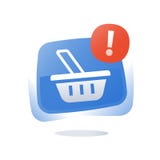 Botón que hace compras en línea, cesta de la tienda, carro abandonado, márketing y promoción, oferta limitada, programa de la lea stock de ilustración Botón que hace compras en línea, cesta de la tienda, carro abandonado, márketing y promoción, oferta limitada, programa de la lea stock de ilustración