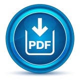 Botón redondo azul del globo del ojo del icono de la transferencia directa del documento del pdf stock de ilustración Botón redondo azul del globo del ojo del icono de la transferencia directa del documento del pdf stock de ilustración