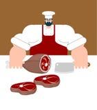 boucher Chef et couteau pour la viande Cuisinier de grill Illus de vecteur illustration de vecteur boucher Chef et couteau pour la viande Cuisinier de grill Illus de vecteur illustration de vecteur