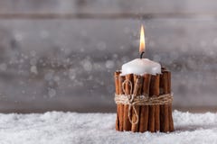 Bougie de Noël photographie stock Bougie de Noël photographie stock