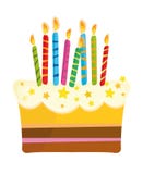 Bougies de gâteau d'anniversaire d'AArts illustration stock Bougies de gâteau d'anniversaire d'AArts illustration stock