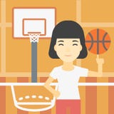 Boule de rotation de joueur de basket illustration de vecteur Boule de rotation de joueur de basket illustration de vecteur