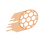Boule du football dans le ciel Ligne icône Vecteur illustration libre de droits Boule du football dans le ciel Ligne icône Vecteur illustration libre de droits