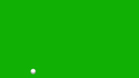 Bouncing ball motion graphics with green screen background