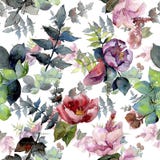 Bouquet Composition Floral Botanical Flowers. Watercolor Background Illustration Set. Seamless Background Pattern. Stock Image Bouquet Composition Floral Botanical Flowers. Watercolor Background Illustration Set. Seamless Background Pattern. Stock Image