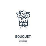 bouquet icon vector from wedding collection. Thin line bouquet outline icon vector illustration. Linear symbol for use on web and royalty free illustration bouquet icon vector from wedding collection. Thin line bouquet outline icon vector illustration. Linear symbol for use on web and royalty free illustration