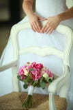 Bouquet On The Chair Royalty Free Stock Image