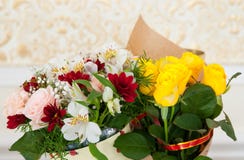 Bouquets of flowers royalty free stock photo Bouquets of flowers royalty free stock photo