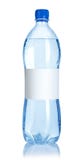 Bouteille d'eau de bicarbonate de soude avec l'étiquette blanc Image stock Bouteille d'eau de bicarbonate de soude avec l'étiquette blanc Image stock