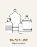 Bouteilles en plastique Illustration de vecteur de grandes bouteilles en plastique de réutilisation à utiliser une seule fois r L illustration stock Bouteilles en plastique Illustration de vecteur de grandes bouteilles en plastique de réutilisation à utiliser une seule fois r L illustration stock