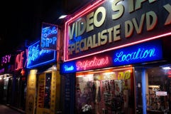 Boutique de porno de Frances de Paris photo stock Boutique de porno de Frances de Paris photo stock