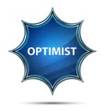 Bouton bleu de rayon de soleil vitreux magique d'optimiste illustration stock Bouton bleu de rayon de soleil vitreux magique d'optimiste illustration stock