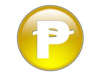 Bouton en verre de symbole d'argent de peso Image libre de droits Bouton en verre de symbole d'argent de peso Image libre de droits