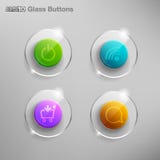 Boutons en verre colorés de vecteur illustration libre de droits Boutons en verre colorés de vecteur illustration libre de droits