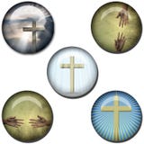 Boutons religieux de Web de symbole illustration libre de droits Boutons religieux de Web de symbole illustration libre de droits