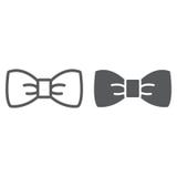 Bow tie line and glyph icon, tuxedo and knot, necktie sign, vector graphics, a linear pattern on a white background. royalty free illustration Bow tie line and glyph icon, tuxedo and knot, necktie sign, vector graphics, a linear pattern on a white background. royalty free illustration