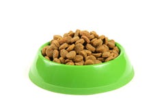 Bowl Full Of Cat Food Stock Photography