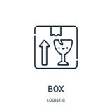 box icon vector from logistic collection. Thin line box outline icon vector illustration stock illustration box icon vector from logistic collection. Thin line box outline icon vector illustration stock illustration