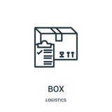 box icon vector from logistics collection. Thin line box outline icon vector illustration. Linear symbol for use on web and mobile vector illustration box icon vector from logistics collection. Thin line box outline icon vector illustration. Linear symbol for use on web and mobile vector illustration