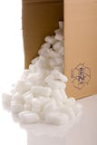 Box With Packing Materials Stock Photos
