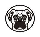 Boxer or pit bull dog head icon vector illustration Boxer or pit bull dog head icon vector illustration