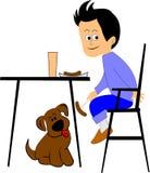 Boy And His Dog Royalty Free Stock Photography