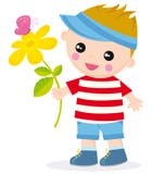Boy with flower