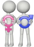 Boy girl couple hold male female sex symbols Stock Photography Boy girl couple hold male female sex symbols Stock Photography