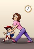 Boy hate go to school royalty free illustration Boy hate go to school royalty free illustration