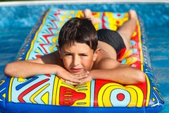 Boy In Swimming Pool Stock Image