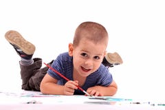 Boy painting royalty free stock photo Boy painting royalty free stock photo